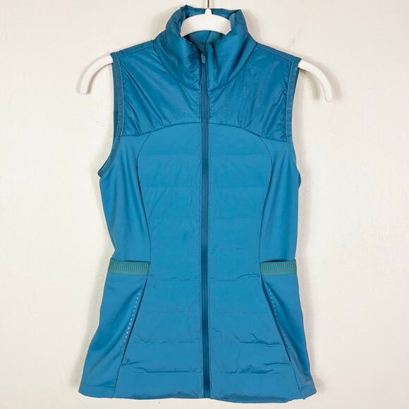 Lululemon Water Resistant Reflective Goose Down Down for It All Vest in Oceanic - Picture 2 of 11